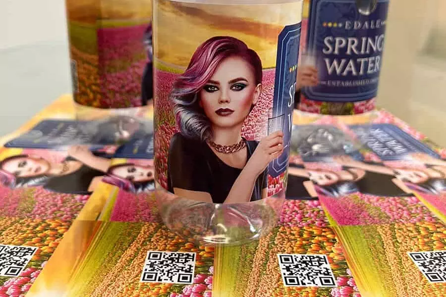 Water Bottle Label bg uai